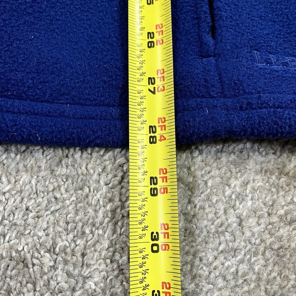 LL Bean Fleece Vest L Blue Full Zip Sleeveless‎ Jacket Outdoor Hiking Layering - Picture 6 of 10